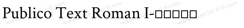 Publico Text Roman I字体转换